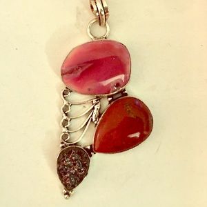 NWT Sterling Silver Natural Gemstone Pendant